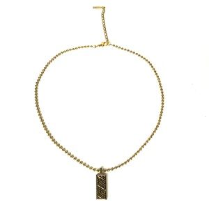 Vintage Gold Tone Napier Rain Dance Pendant Charm Adjustable Ball Chain Necklace